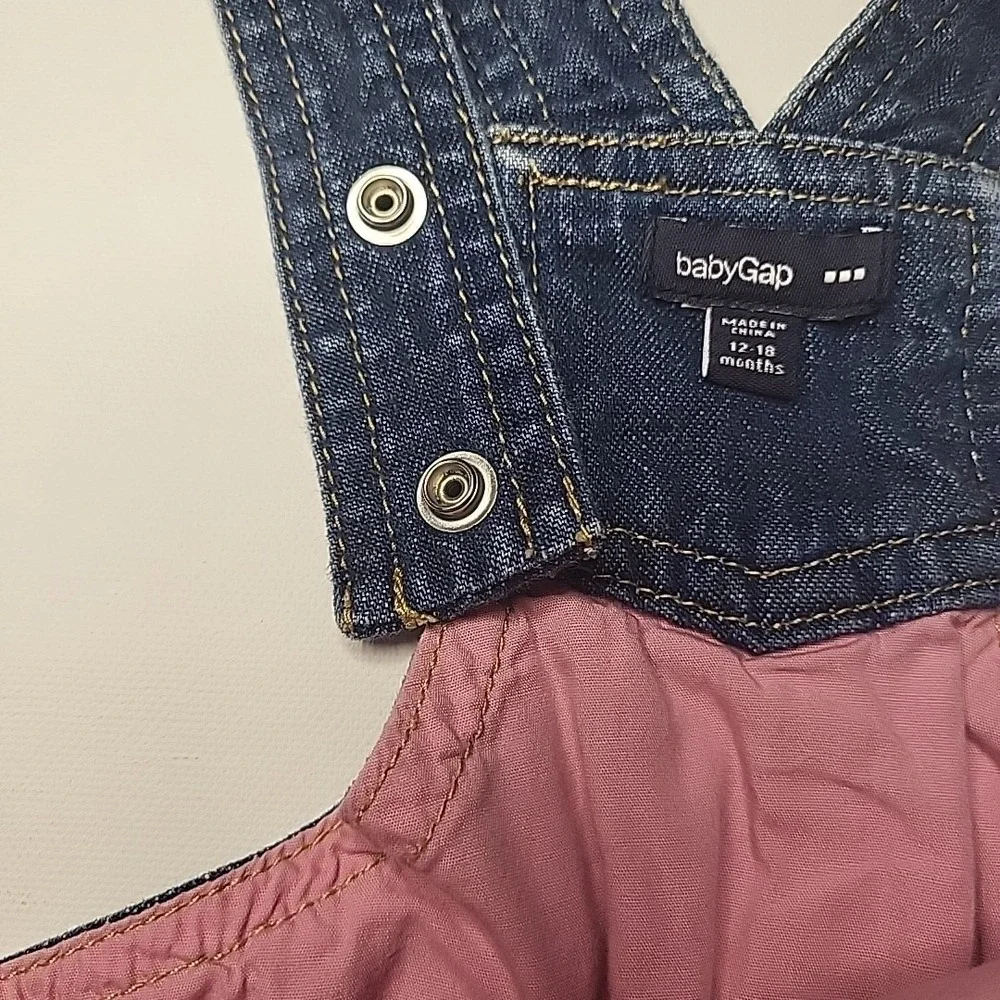 BABY GAP Denim Overall‎ Dress Skirtall Size 12-18 Months